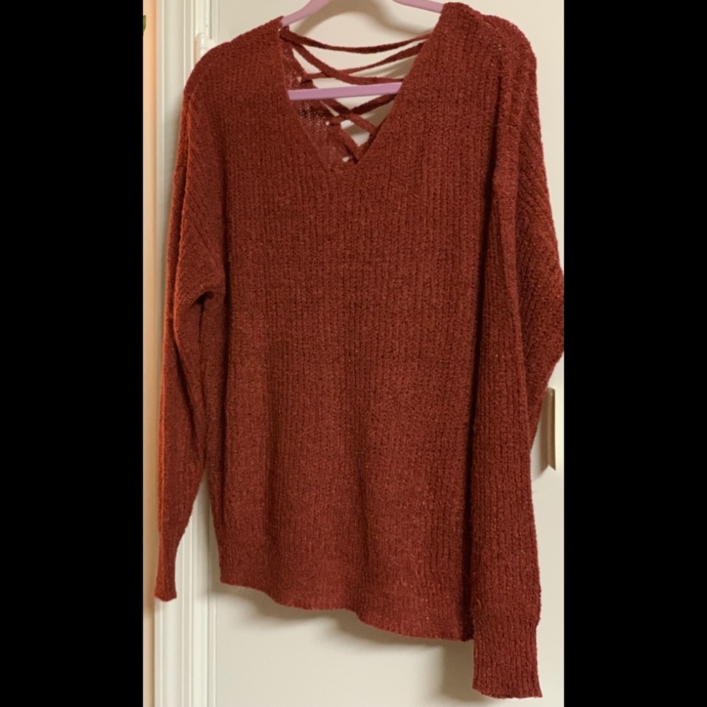 Sweet Wanderer sweater dark red size M